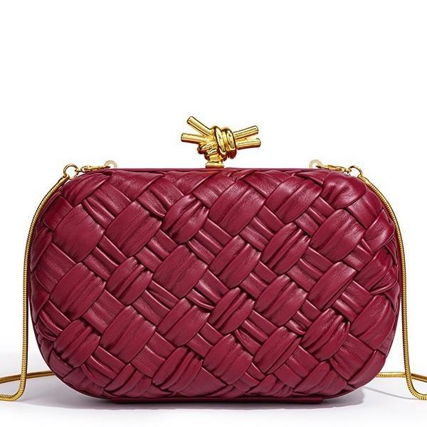 Women'S Bag Woven Handbag Versatile Fashion Banquet Clutch Bag Shoulder Dinner Bag Shoulder Chain Bag Women