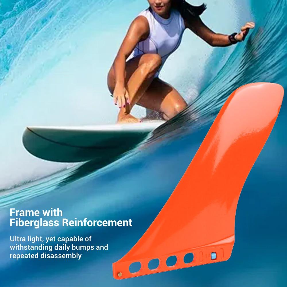 9 Inch Paddle Board Tail Fin No Tool Fin Screw Surfboard Center Fin SUP Replacement Fin  Longboard