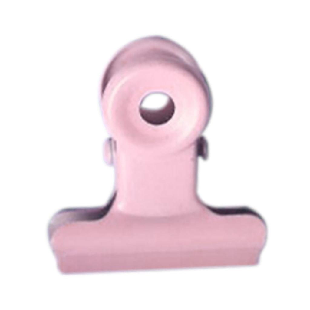 8pcs Metal Hinge Clips Rounded Head Rust Prevention Bull Binder Clamps File Clamps for Ticket Test Paper Sakura Roseate