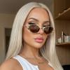 Small Frame Oval Sunglasses Women Personalized Metal Frame Glasses Steampunk Sunglasses Men Outdoor Driving Sunglasses UV400