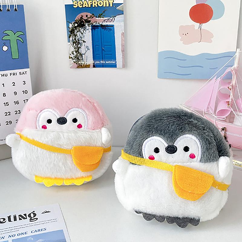 Cute Little Penguin Coin Purse Soft Mini Cartoon Coin Purse Lovely Data Line Bag Simplicity Durable Plush Coin Purse Accessories