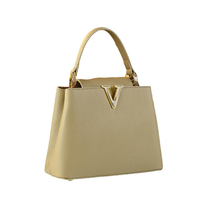 Popular High-grade Leather Women Handbags Small Portable Bucket Bag 2025 New Niche Design Commuter Crossbody Mother Bags