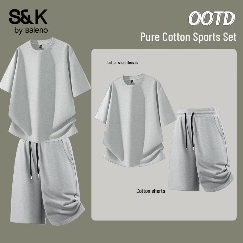 

Baleno Men s Pure Cotton Summer T-Shirt & Shorts Set XL
