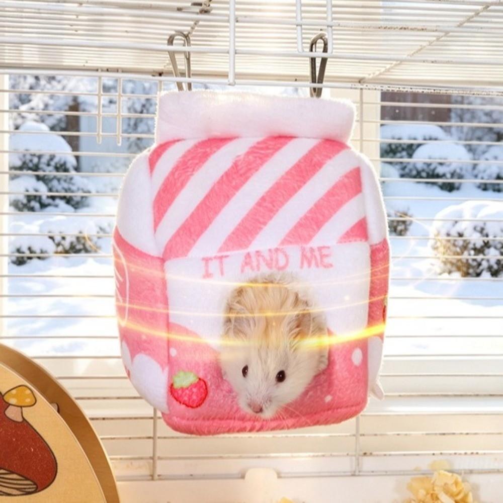 Warm Hanging Pet Hammock Plush Pet Sleeping Nest Creative Guinea Pig Bed Indoor Use