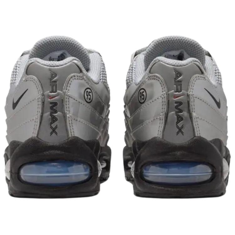 Nike Air Max 95 SE Big Bubble - Total 90 Metallic Silver Unisex Sneakers Black IB6830-002