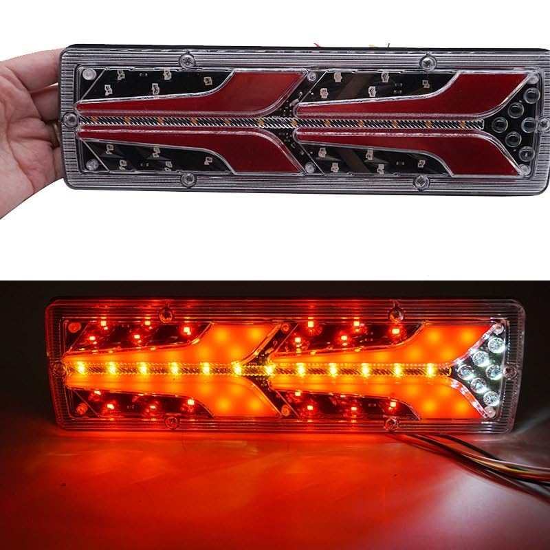 

Задний фонарь грузовика 2 шт 30 см 12-24 В светодиодный задний фонарь грузовика задний фонарь стоп-сигнал One size