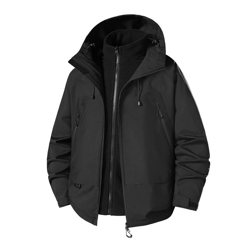 Unisex kurtka outdoorowa trzy w jednym: Wiatroodporny, Wodoodporny, Oddychający, Styl Górski Jesień/Zima