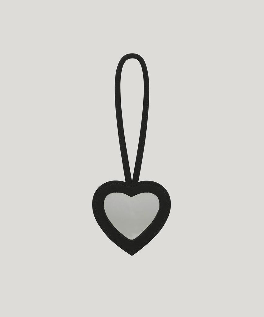 Ovhee Heart Suede Mirror Charm_Black
