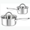 MICHELANGELO Saucepan Set Stainless Steel Sauce Pot with Lid Tri-Ply Bottom Milk Pot Pasta Pot Nonstick Saucepan Dishwasher Safe