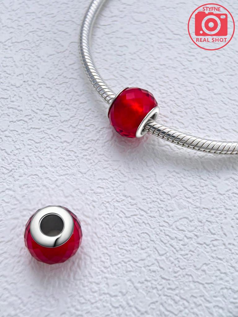 Charm Bead Components Plata Colorful Glass Bead Components Charm Bead Component Copper Metal Plated Compatible With Charm Bead Components Copper