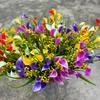 Flores Artificiales para Plantas Falsas de Exterior - Arbustos de Plástico Resistentes a los Rayos UV que No se Desvanecen - Decoración de Hogar de Primavera, Jardín Rústico, Vegetación de Exterior outd