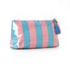 Portable Waterproof Cosmetic Organizer With Pvc And Striped Design For Daily Use