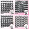 Custom Private Label 200D Mega Volume Lash Clusters 10-16MM Fluffy 3D Eyelash Clusters Kit Synthetic Hair Segmented Lash Book