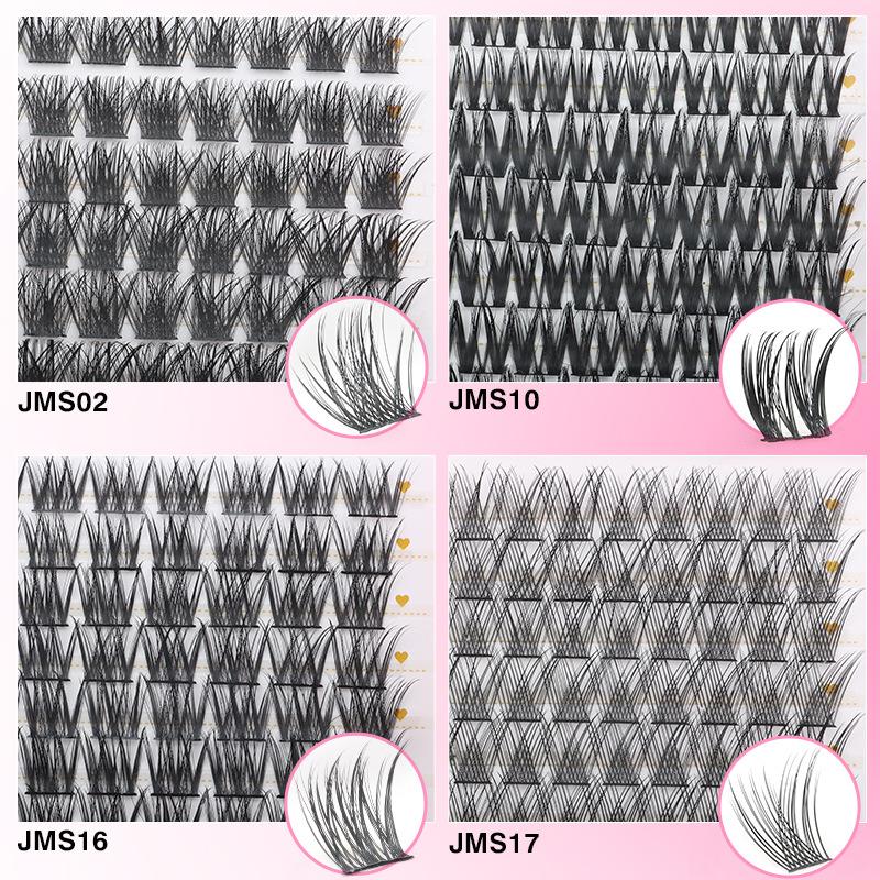 Custom Private Label 200D Mega Volume Lash Clusters 10-16MM Fluffy 3D Eyelash Clusters Kit Synthetic Hair Segmented Lash Book
