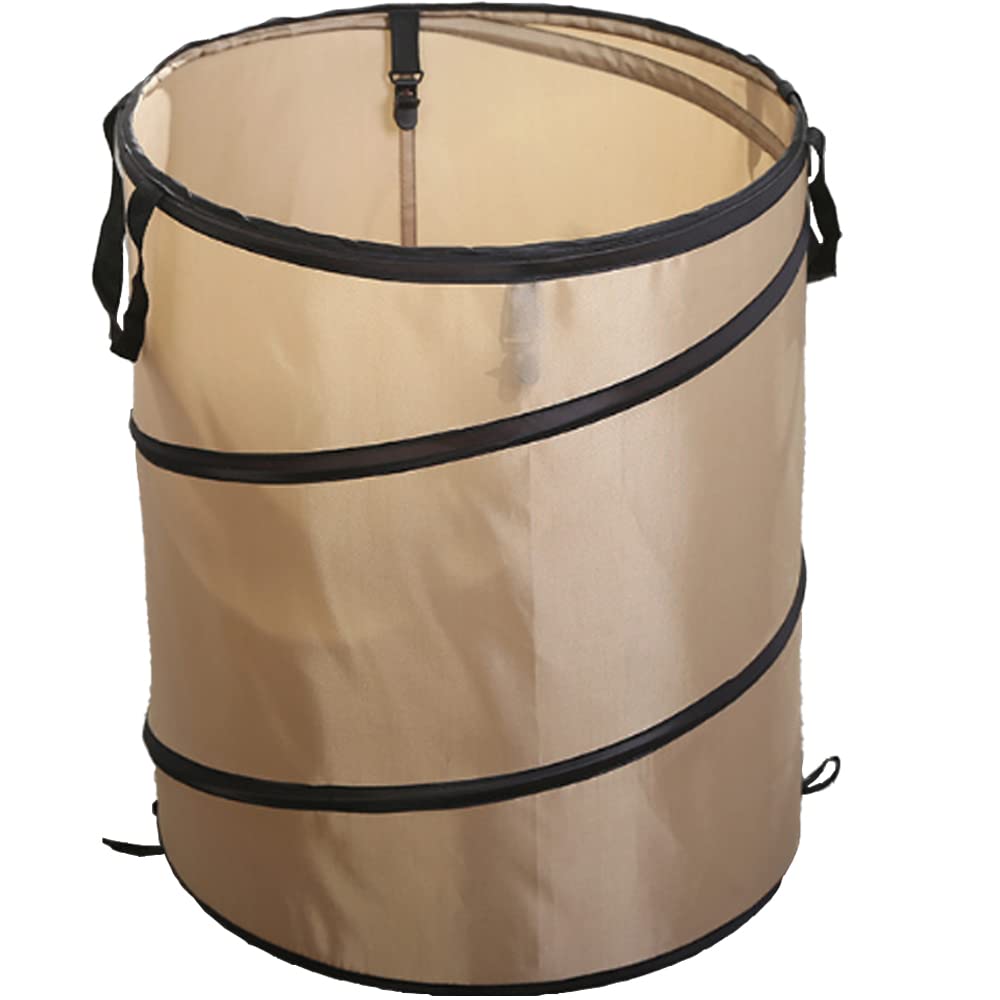 

Rikopin Outdoor Trash Garden Trash Firewood Leaf Harvest Laundry Basket Can, Bucket, Freestanding, Can, Bin, 37.8L, Bag, Bag, (Small, Beige) бежевый