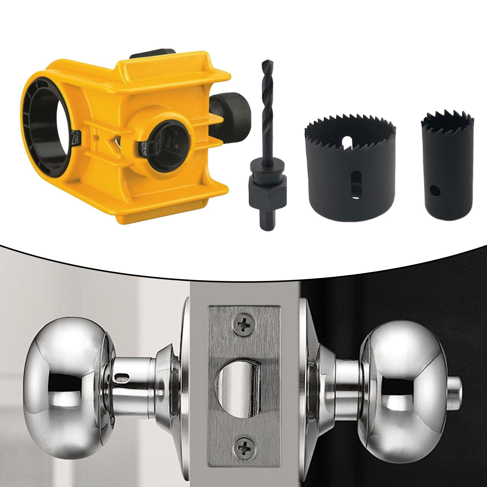 

Комплект для установки дверного замка с долбежным станком и направляющим шаблоном жёлтый