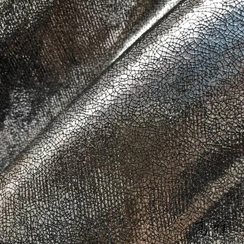 100x137cm Leather Dragon Scale Metal Fabric Artificial PU Eco-friendly Soft Fabric For handmade DIY Background Wall Hard Bag