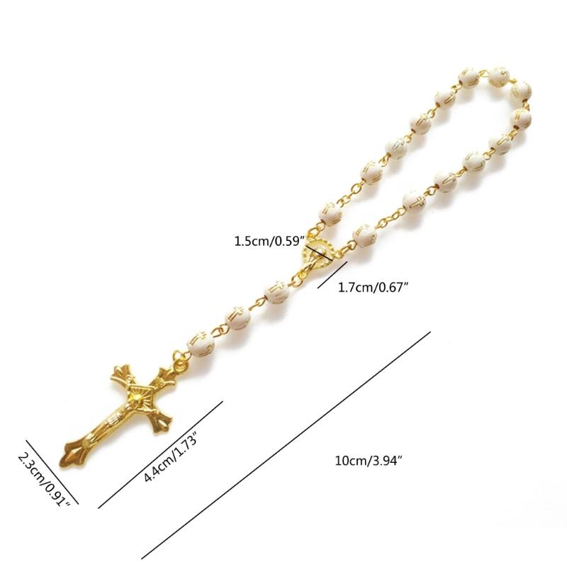 Fashion Bracelet Cross Shaped Pendant Bracelet Girl Bracelets Alloy Acrylic Material Jewelry Gift for Women Men Children