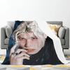 Hot-KPOP-Like-Stray-K-Kids Fashion Blanket Printed Throw Blanket Plush Fluffy Flanne Soft Throws for Sofa Couch and Bed