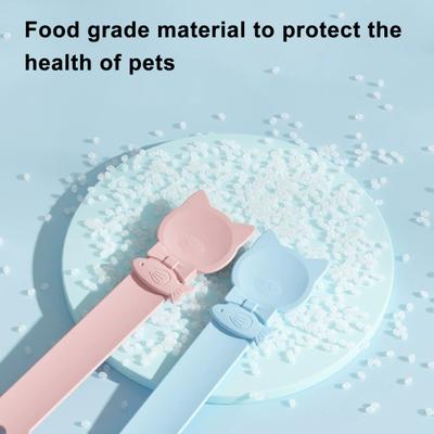 Yousheng 1Pc/3Pcs Cat Strip Feeder Spoon Sliding Pet Treat Spoon Squeeze Cat Food Dispenser Spoon for Licky Treats Wet Food