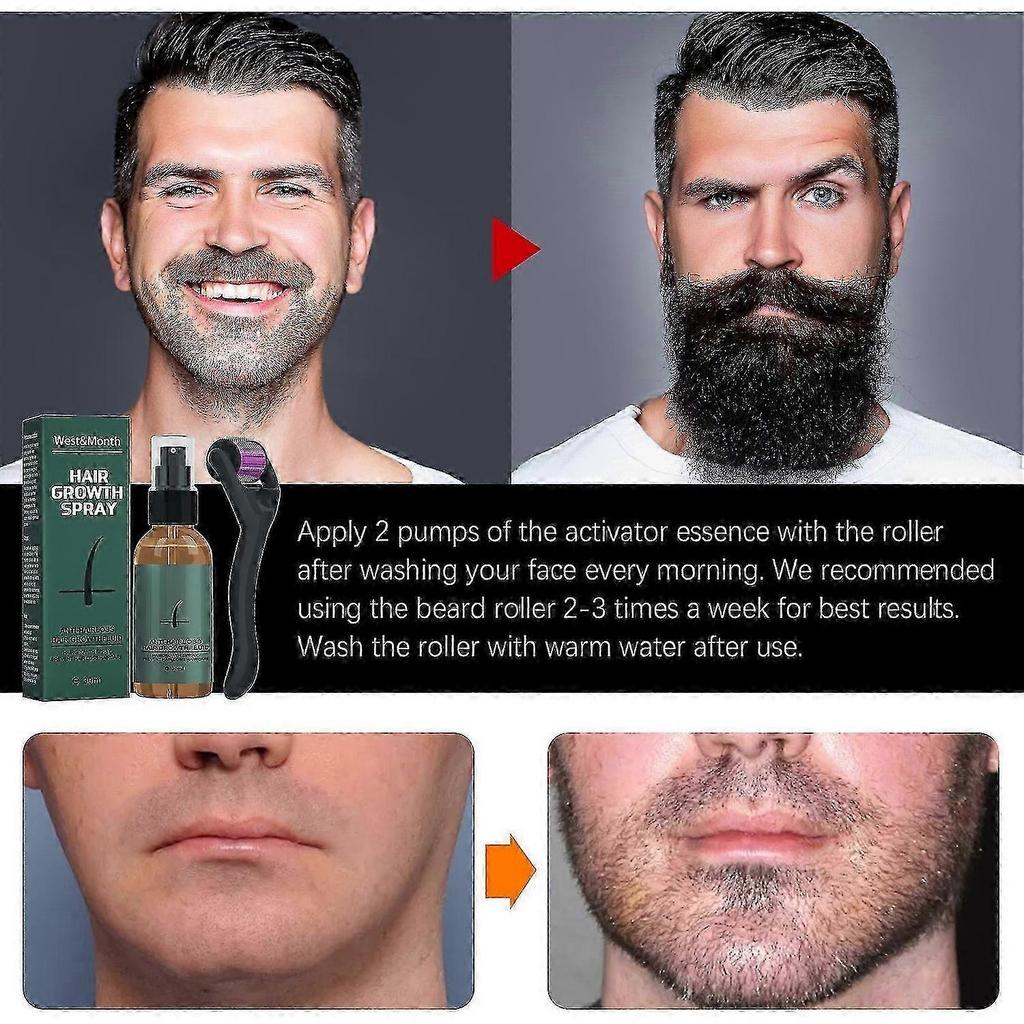 Männer Bartwachstum Roller Kit Männer Bartwachstum Öl Nährender Verstärker