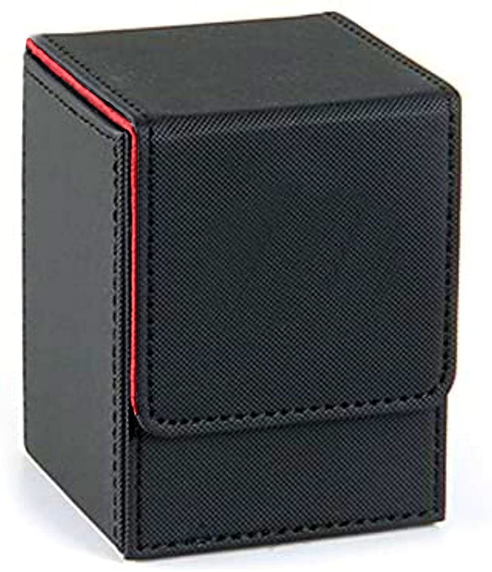 

KENOU кожаная колода 9 цветов PU 100 вертикальный рукав различные коллекционные карточные игры коробки чехол, кожа, части, хранение, хранение, магнит, (Черный Красный)