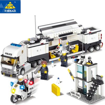 Yapı Taşları Polis Karakolu Modeli Yapı Taşları Uyumlu Tüm Marka Bloklar Diy Tuğlalar
