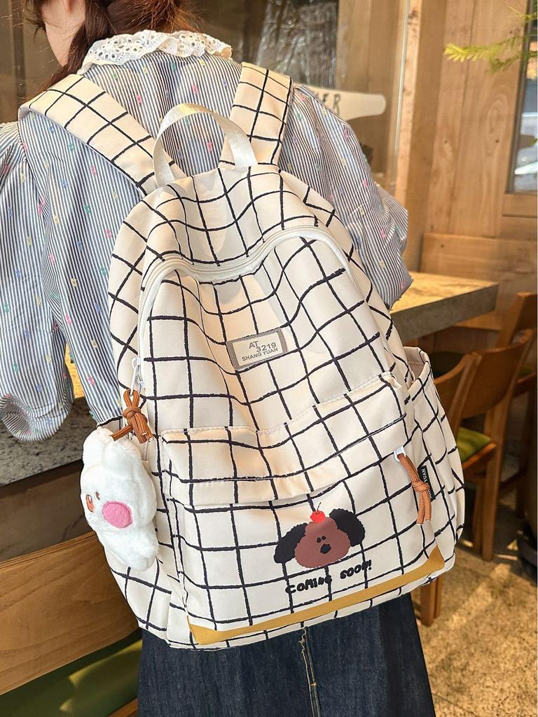 New Cute Cartoon Printed Student Backpack: Lightweight, Durable, Large Capacity Shoulder Bag for Casual Travel & School