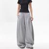 Womens Wide Leg Casual Pants Gray Black High Waist Loose Fit Comfortable Lounge Trousers Fall 2025