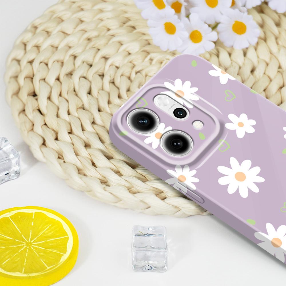 Tender Daisy Phone Case For OPPO Reno 14 14F 13 13F 12 12F 11 11F 10 8 8Z 8T 7 7Z Pro 4G 5G Film Hard Cover