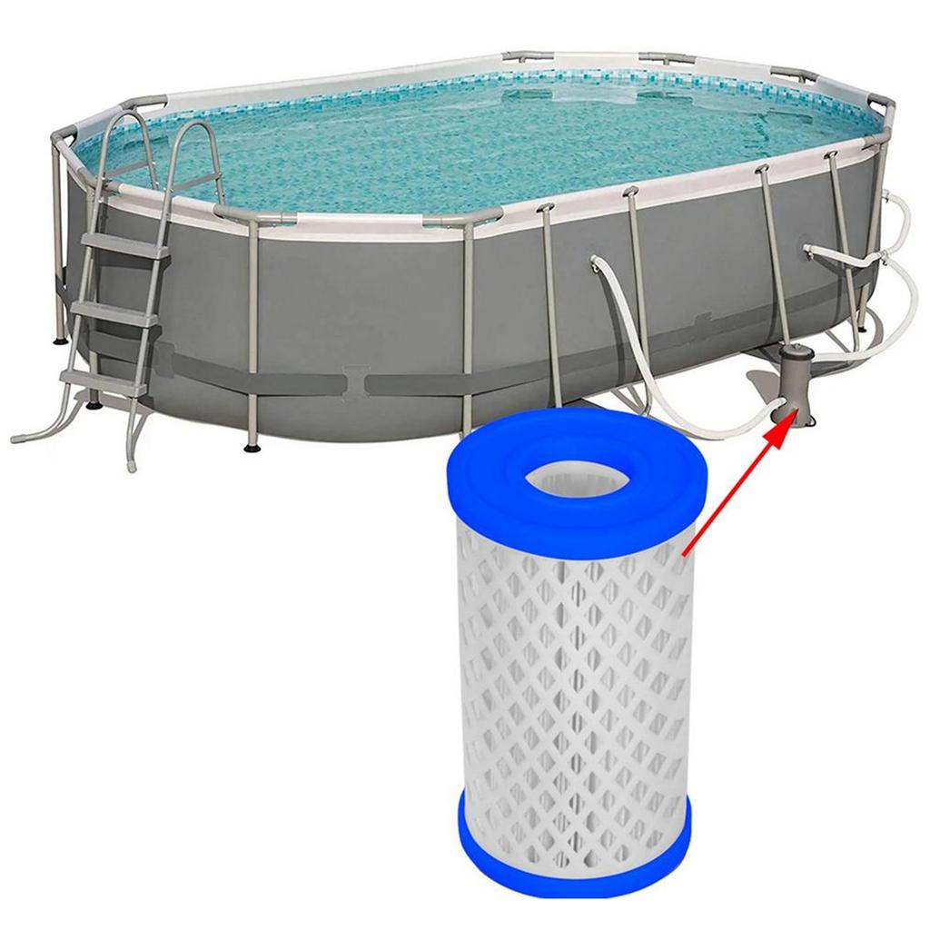 9 Stück Filterpapier Poolfilterkartusche Poolfilter Ersatzteile Schwimmbeckenfilter für Intex Typ A/C Serie