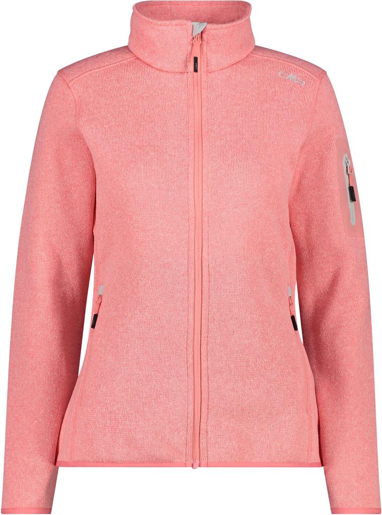 Куртка CMP Woman Fleece Jacket (3H14746) Damen schwere Fleecejacke Knit-Tech Meliert (3H14746) pesca/gesso
