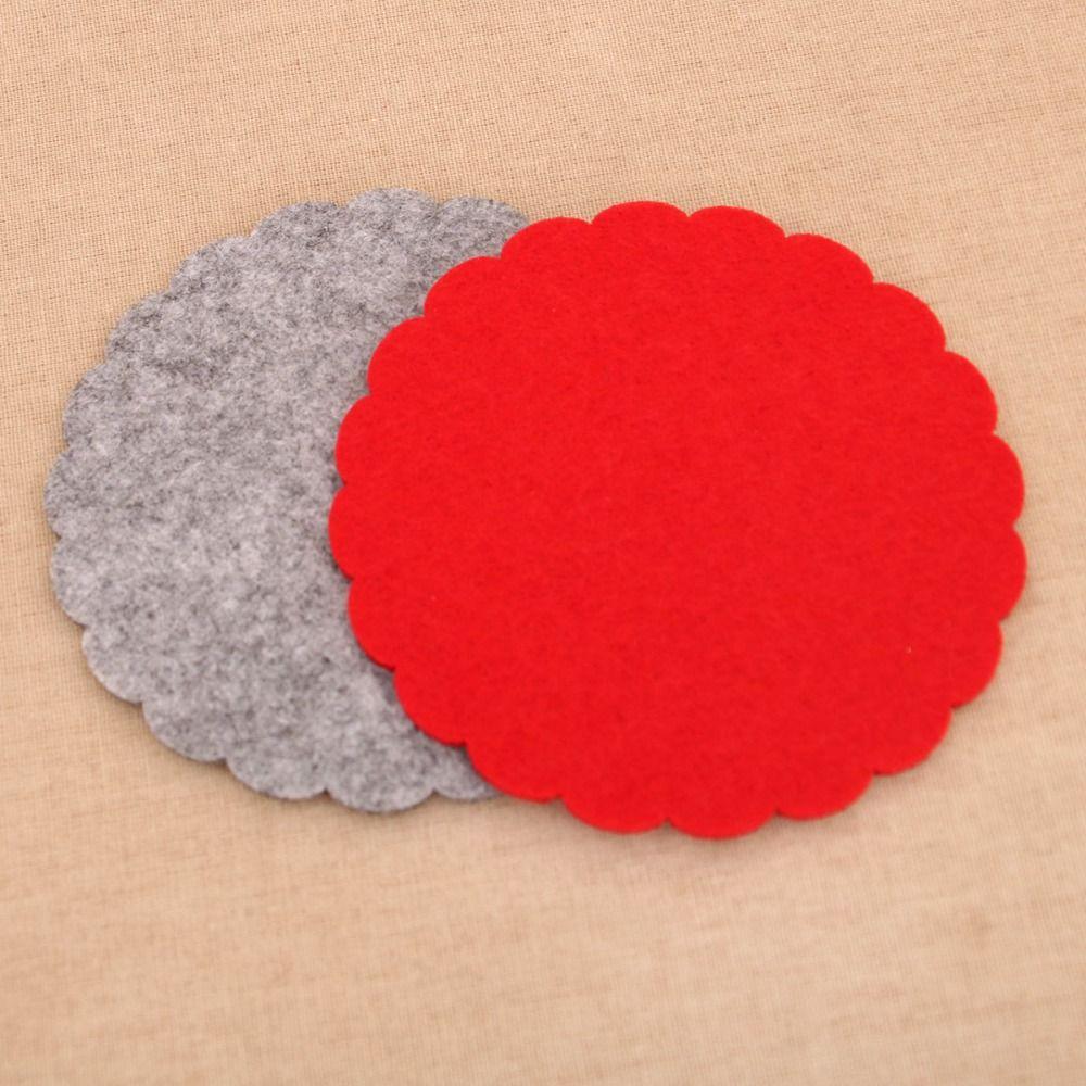 10pcs Red Grey Christmas Felt Coasters Non-Slip Merry Christmas Decoration  New Year Gifts