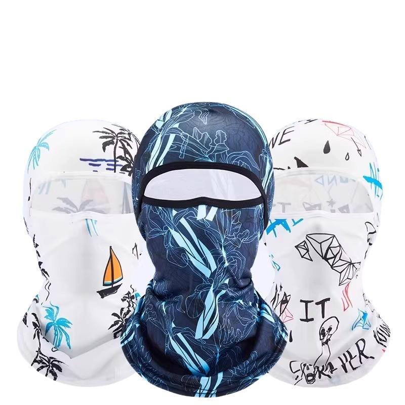 Summer Ice Silk Sunscreen Face Mask - Windproof Headgear for Outdoor Activities