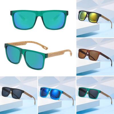 Casual Wood Grain Sunglasses UV400 Protection Shades Eyewear Outdoor Street
