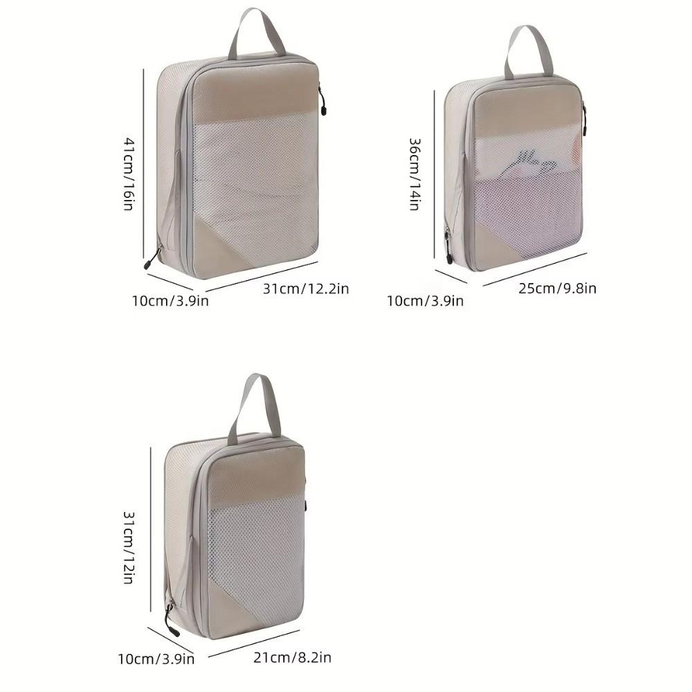 3pcs Multifunctional Travel Compression Bags Extensible Luggage Organizer  Travel Essentials
