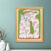 DIY 5D Diamond Art Kit Cute Pink Spotted Cat Pattern Full Drill Canvas Creative Craft for Living Room Decor Wall Art Gift