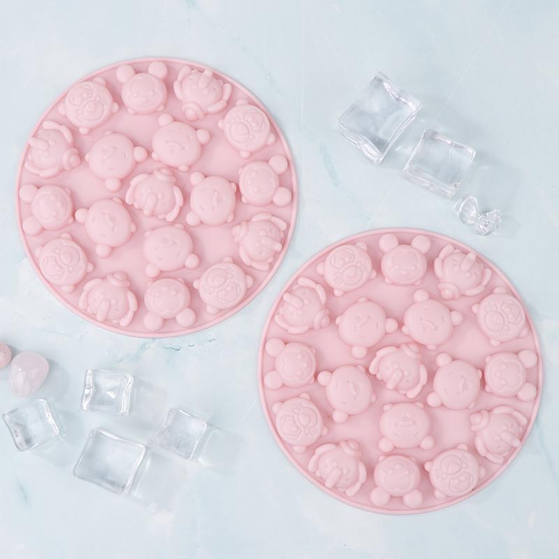 Cartoon Animal Silicone Mold Diy Cute Candy Chocolate Gummy Animal Ice Cube Non-Stick Moulds Kitchen Baking Mold