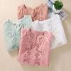 New Shirt T-shirt Solid Color Literary Retro Embroidery Loose V-neck Pullover Top