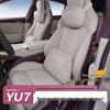 YU7 Headrest and Lumbar Support: Leather Memory Foam Neck Pillow and Lumbar Pad