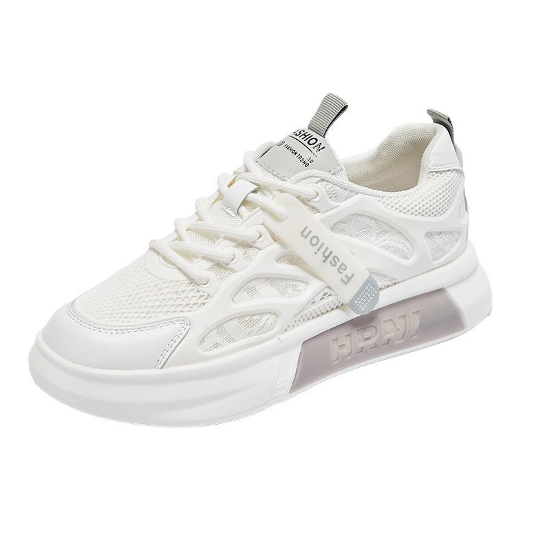 Mesh Little White Shoes Women's Shoes Summer New Versatile Hollow Breathable Single Mesh Sports Board Shoes Net Shoes Thin