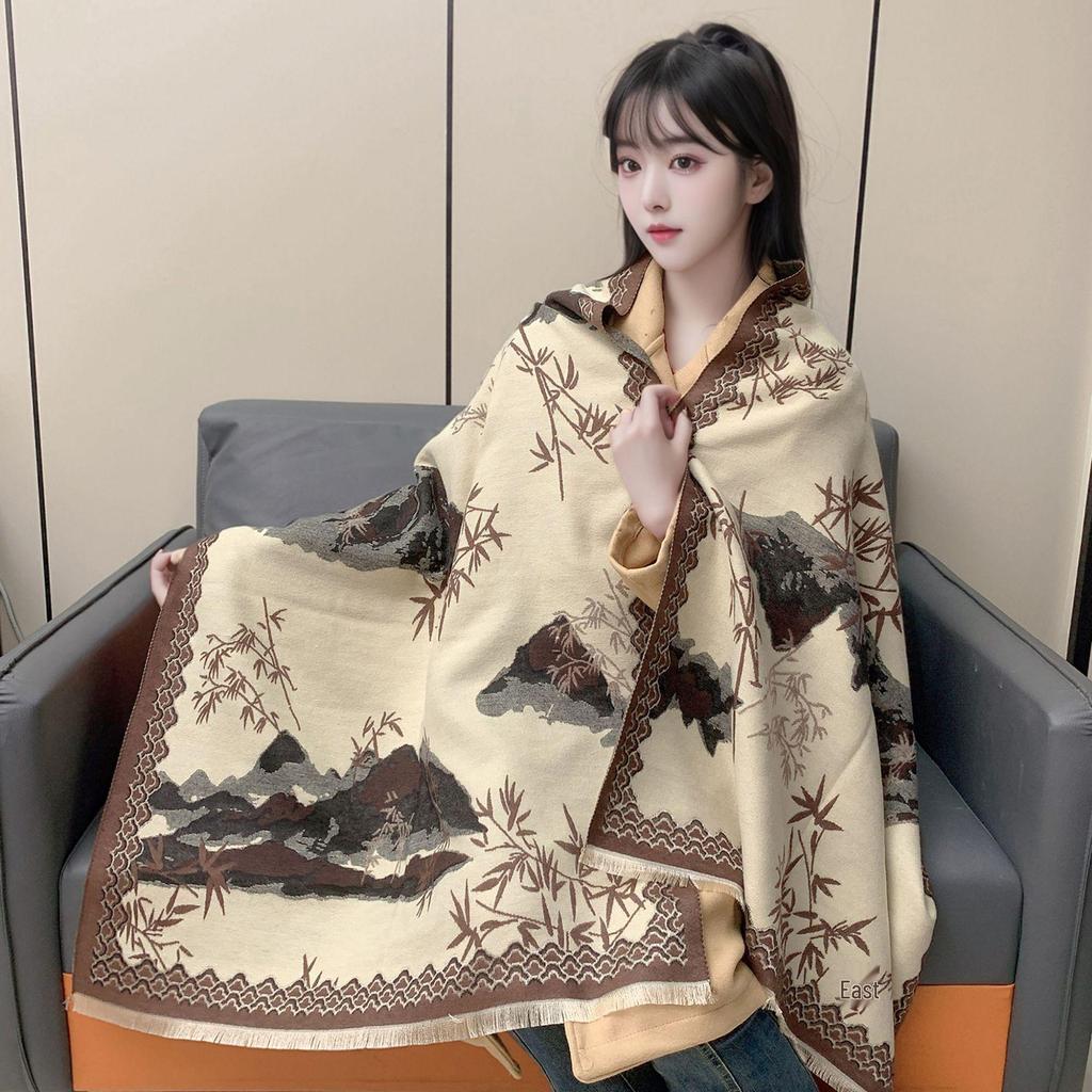 Liu Yifei Langer Schal Damen Winter Halswärmer - Hochwertiger Kaschmir-Imitat Strickschal