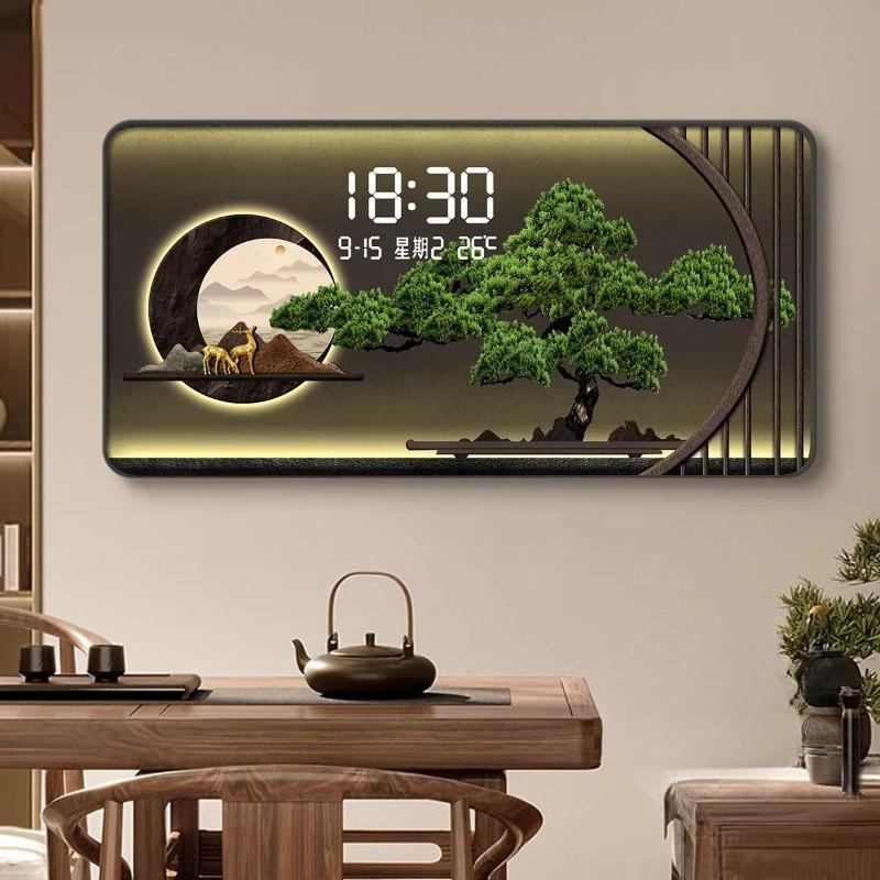 Luxury Calendar Wall Clock Modern Bedroom Digital Living Room Large Wall Clock Nordic Designer Electronic Clock Mural Home Decor