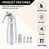 Dovhmoh Professional Whipped Cream Dispenser, Stainless Steel, 500ML Capacity, Canister, Homemade Whipped Cream Maker