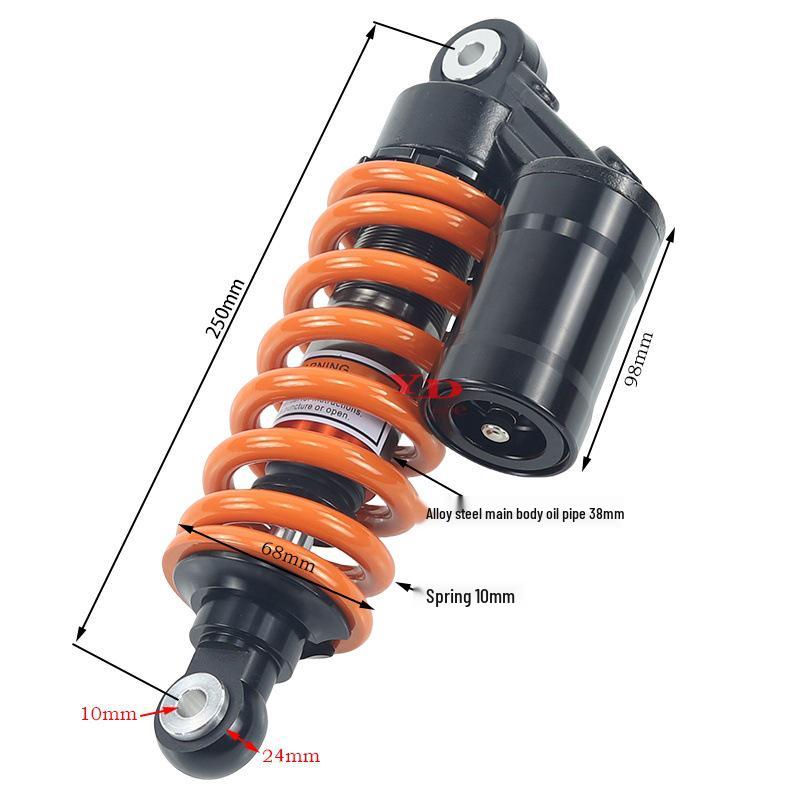 250mm Aluminum Shock Absorber Damper for Off-road Vehicles and ATVs