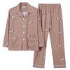Men's Artistic Cardigan Pajama Set - Spring & Autumn Styles with Long Sleeves and Pants, Plus Size Available