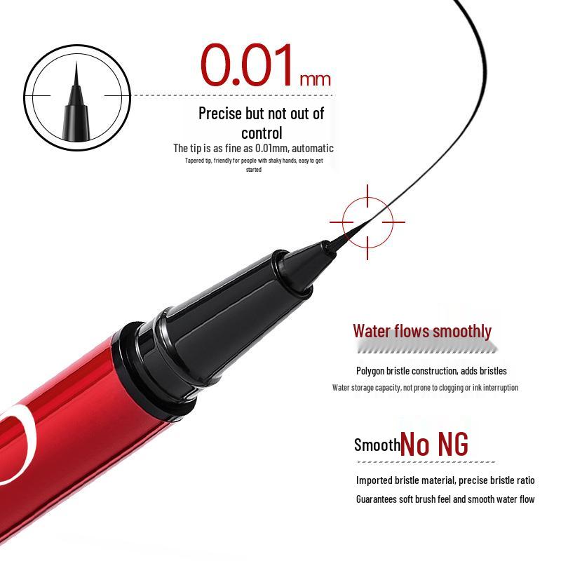 GECOMO Smudge-Proof Ultra-Fine Eyeliner Pen - Long-Lasting, Smooth, Ideal for Precision Eyeliner Application and Cross-Border Color Makeup