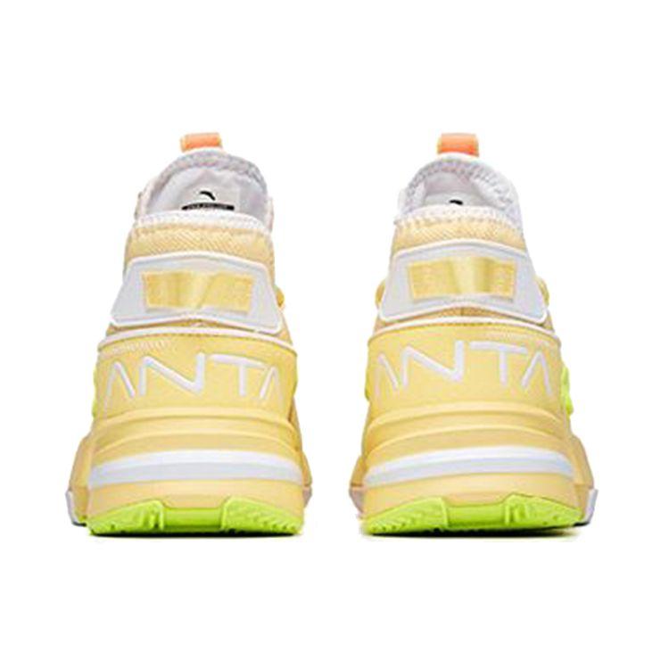 Anta Light Crazy 1 Comfortable Lightweight Shock Absorption Non-Slip Wear-Resistant High-Top Basketball Shoes Men Sneaker Yellow White 112021609-6