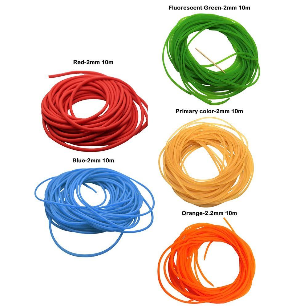 2025 2/2.2mm Fishing Elastic Band Solid Rubber 10m Tied Line Rope Strapping Tennis Lost rope Band Rope