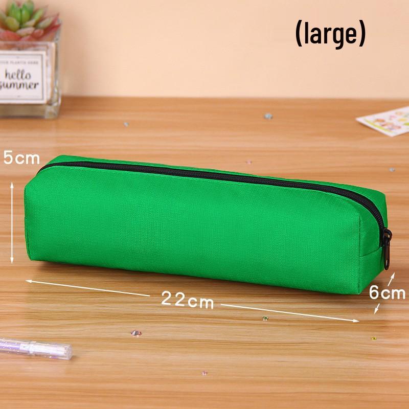 Solid Color Oxford Large Pencil Case - Customizable Student Stationery Bag with Logo Printing